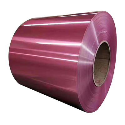 赤いコイルで覆われた電熱鋼 PPGI PPGL コイル DC51D DX51D 幅 700-1200MM